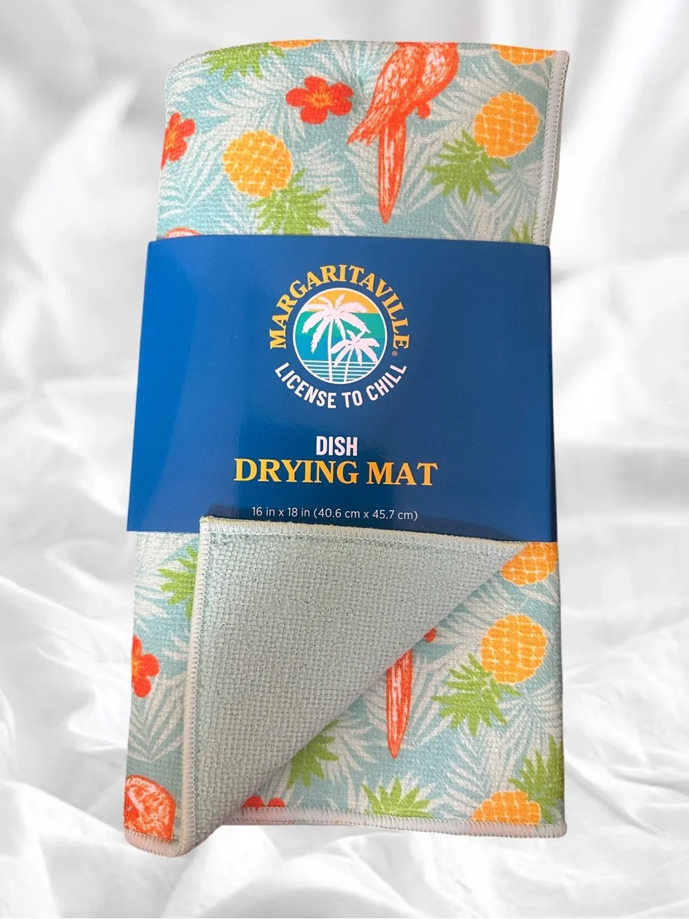 Margaritaville Tropical Reversible Dish Drying Mat Dish Cloths 1pc Kitchen Towel